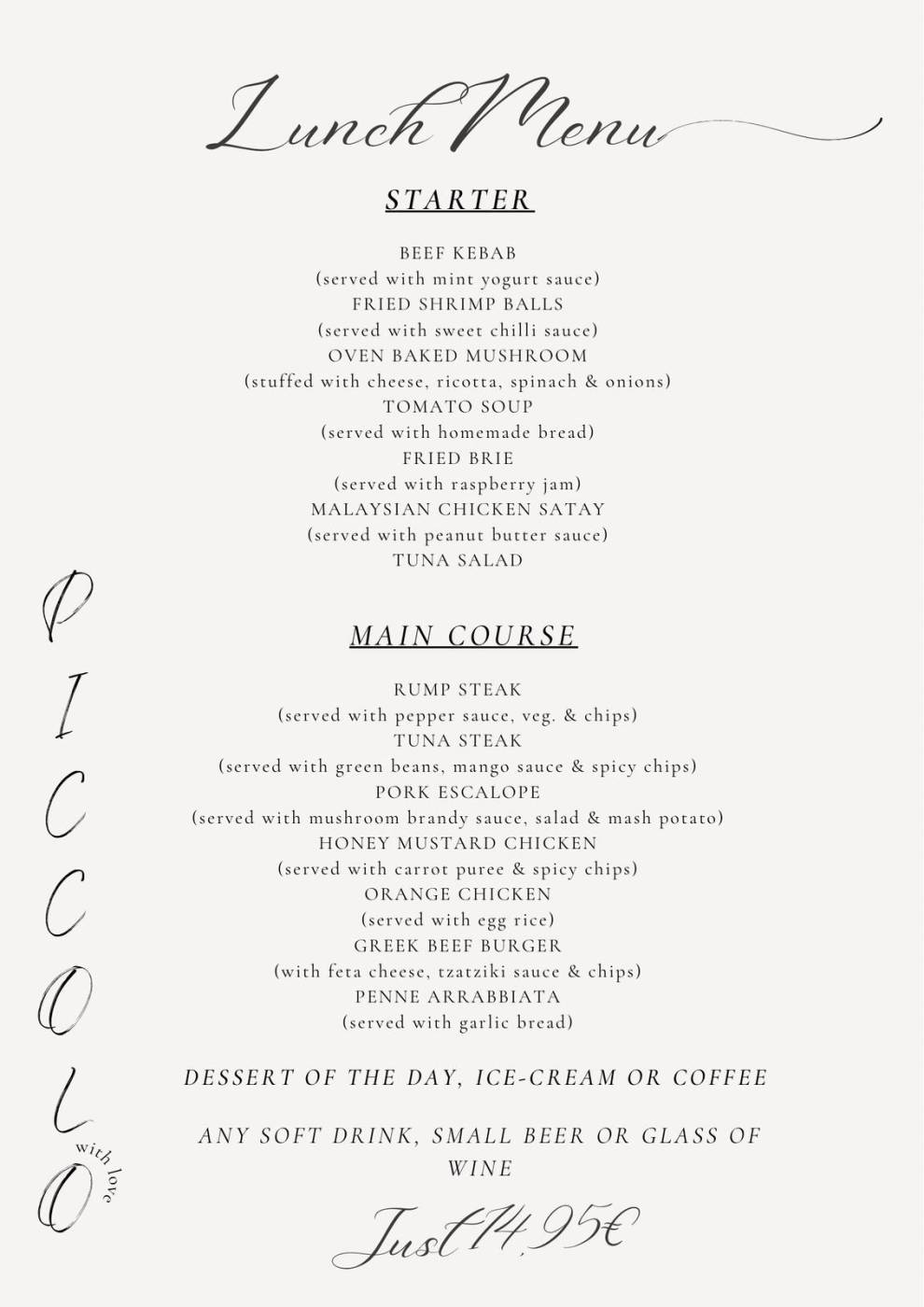 Piccolo's Restaurant in Camposol