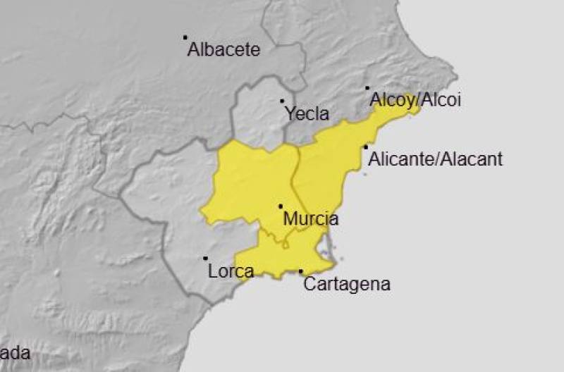 This is when the rain is forecast this week: Murcia weather July 21-24