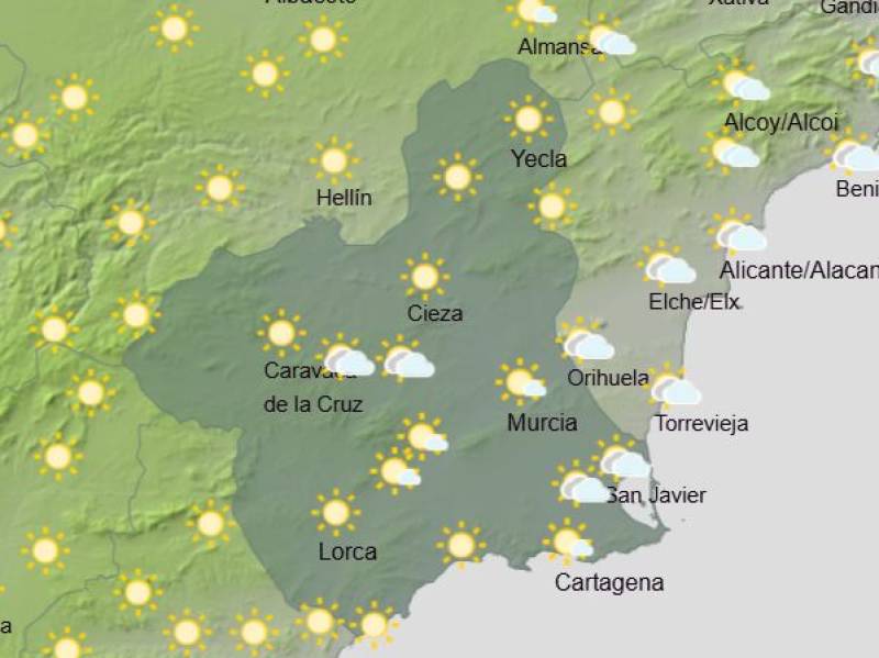 This is when the rain is forecast this week: Murcia weather July 21-24