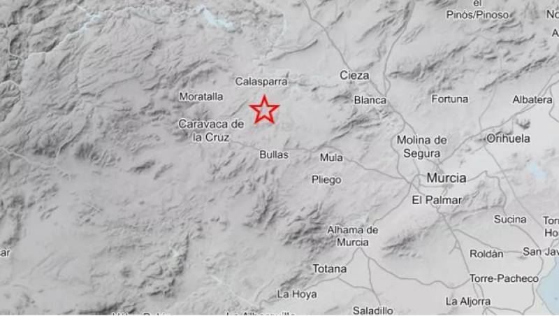 Earthquake measuring 3.5 hits Northwest Murcia