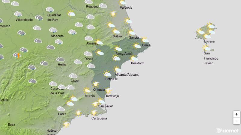 A chilly and windy few days ahead: Alicante weather forecast January 22-25