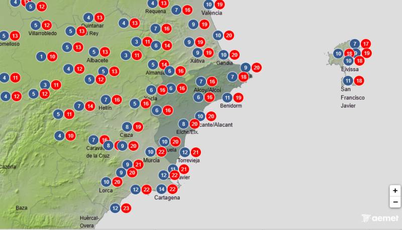 Another unsettled week with strong winds at times: Alicante weather forecast January 26-29