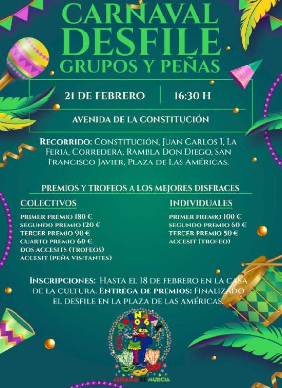 February 13 to 22 Carnival 2026 in Alhama de Murcia