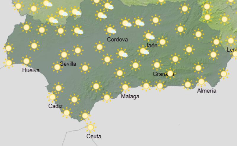 Andalucía weekend weather forecast February 19-22: Sunshine returning after a blustery start