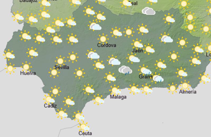 Andalucía weekly weather forecast March 23-26: Sunshine, light clouds and strengthening easterly winds