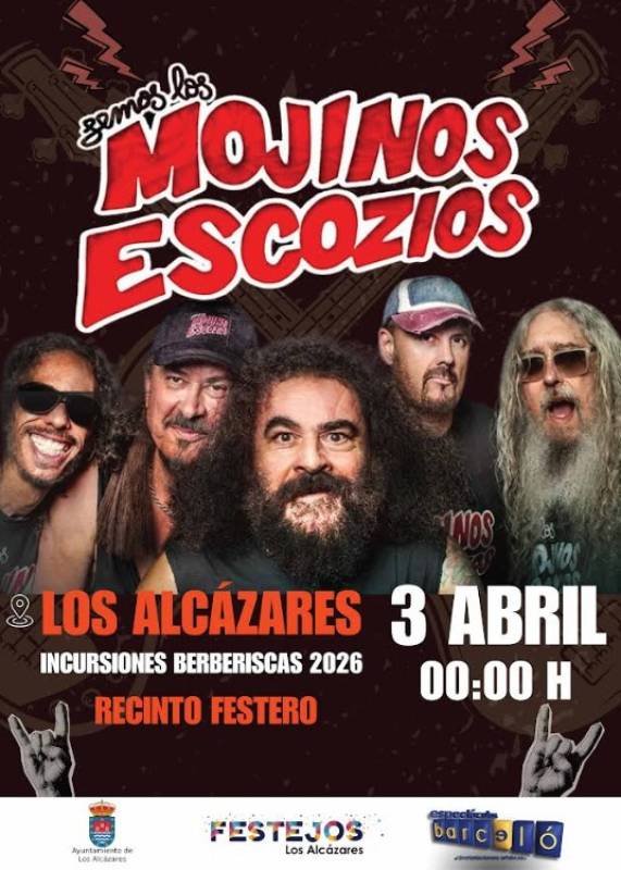 April 3 Live rock concert with Mojinos Escozíos in Los Alcázares