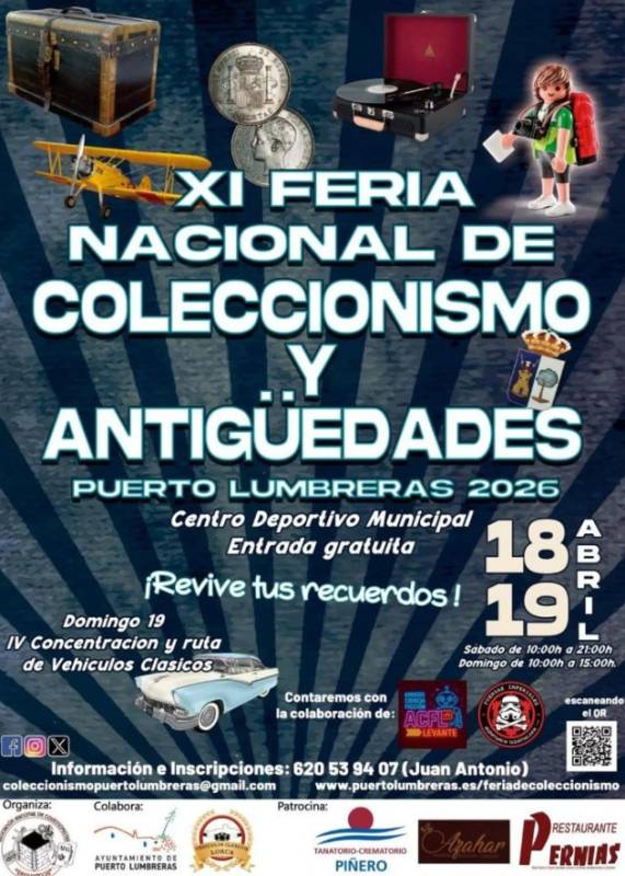 April 18 and 19 Antiques and collectors fair in Puerto Lumbreras